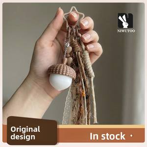 Colgante para bolso de <span class=keywords><strong>bellota</strong></span> impreso en 3D, llavero con cierre de estrella, colgante de borla con flecos de encaje bohemio, accesorio de lujo de estilo coquette para bolsos de regalo - Product Image 3