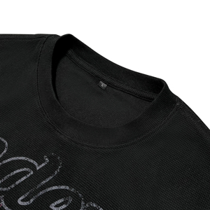 <b>Men's</b> Black Thermal Oversized Long Sleeve Knit Sweatshirt High Quality Cotton Character Pattern Print Crew Neck <b>Pullover</b> <b>for</b> <b>Men</b> - Product Image 4