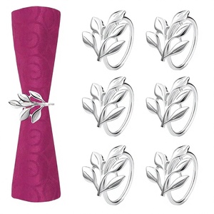 New Design Eco-Friendly Modern Metal Coral <b>Napkin</b> <b>Ring</b> Holder Wholesale - Product Image 3