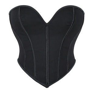 Corsetto gotico Vintage in tinta unita 2024nuovo corsetto con motivo opaco Plus Size a tazza aperta con lacci Bustier disossato corsetto sottoseno - Product Image 1
