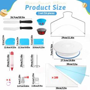 Support tournant pour gâteau, ensemble d'embouts de pâtisserie, outils de décoration de gâteaux rotatifs pour la pâtisserie - Product Image 6
