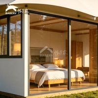 BABERY Tente de luxe en forme de forêt, structure en acier imperméable, lodge de glamping pour complexe écologique en pleine nature