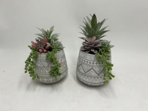 <span class=keywords><strong>Maceta</strong></span> de cemento creativa con cara de Planta artificial, flor abstracta para <span class=keywords><strong>mujer</strong></span>, sala de estar, adorno de jardinería para el hogar - Product Image 5