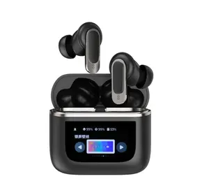LCD full colors screen tws earbuds earphones type-c in ear gaming headphones noise canceling V8 ANC BT hearing aids
