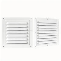 Capot étanche à la pluie pour ventilation extérieure en émail cuit au four, sortie d'air à mini-persienne perforée, calandre d'échappement à dissipation thermique