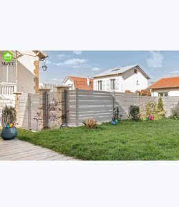 Clôture de bricolage immobilière pour la maison, bordure extérieure, clôture de <span class=keywords><strong>jardin</strong></span> semi-privée, cadre en alliage d'aluminium, service de modélisation 3D - Product Image 1