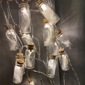 Affascinante moda 10 20 Led <span class=keywords><strong>bottiglia</strong></span> di vetro albero piuma di cono nevoso all'interno della decorazione natalizia luce della stringa per la decorazione della stanza di casa - Product Image 5