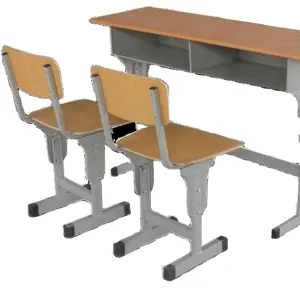 학생용 학교 가구 교실 이중 책상 및 의자