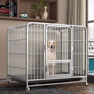 Design personalizzato casa per animali domestici gabbie in metallo arte Husky temporaneo box grande gatto cuccia all'aperto con doppie porte per cani - Product Image 2