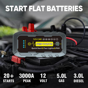 Produit phare à l'international : Démarreur de batterie de voiture 3000A, Boîtier de démarrage d'urgence, Booster de batterie - Product Image 2