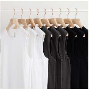 Camiseta sólida personalizada al por mayor, tela de algodón puro y color blanco, chaleco personalizado con cuello redondo, Camiseta deportiva sin mangas para hombre - Product Image 1