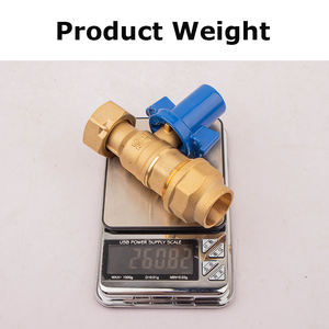 Raccords de plomberie manuels en laiton cuivre PEX verrouillables vanne à boisseau sphérique de compteur d'eau à haute température pour adaptateur d'outils de système CVC - Product Image 5