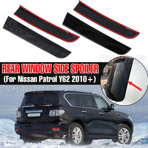 Aileron latéral de vitre arrière noir brillant, becquet de coffre, séparateur de hayon, couvercle de pare-brise pour Nissan Patrol Y62 2010+ - Product Image 1