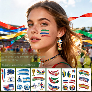 Accessoires pour supporters <span class=keywords><strong>de</strong></span> la Coupe du Monde <span class=keywords><strong>de</strong></span> football 2026, articles promotionnels, souvenirs, produits pour les fêtes <span class=keywords><strong>de</strong></span> club, autocollants temporaires <span class=keywords><strong>de</strong></span> tatouage pour enfants, dessins animés - Product Image 3