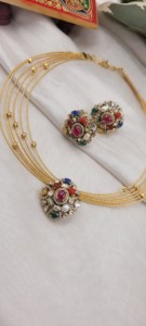 Ensemble de bijoux de la meilleure collection, collier Kundan plaqué or traditionnel, ensembles de bijoux de mariage traditionnels - Product Image 2
