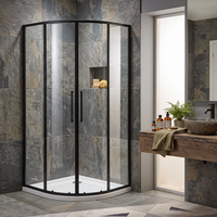 Paroi de douche fixe murale avec cadre en aluminium transparent de 8 mm et protection anti-éclaboussures