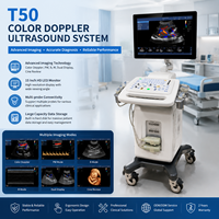 Échographe Doppler Couleur sur Chariot avec Moniteur LED 15 Pouces, Système d'Imagerie Médicale Numérique pour Diagnostic Hospitalier et Clinique