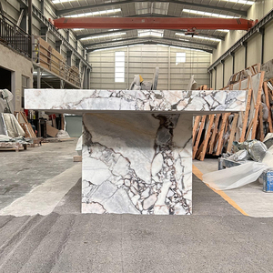 <span class=keywords><strong>Table</strong></span> à manger de luxe en marbre blanc éléphant avec finition aiguisée meubles en pierre naturelle pour cuisine d'hôtel - Product Image 4