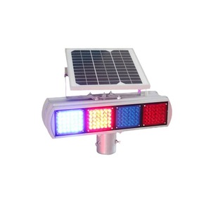 Luz Intermitente Solar para Tráfico, Lámpara de Señalización LED, IP65, Montaje en Poste de Aluminio, Material de PC No Reflectante - Product Image 2