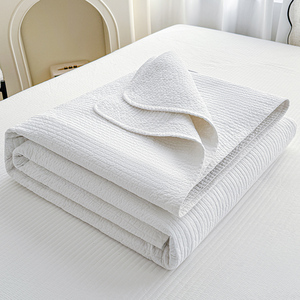 Set 3 pezzi Set copriletto <span class=keywords><strong>letto</strong></span> imbottito singolo doppio Set di federe minimaliste copriletto in cotone bianco grigio trapuntato - Product Image 5