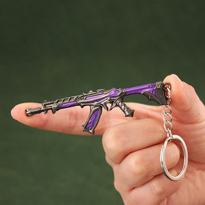 Hecho en China, llaveros de metal <span class=keywords><strong>Valorant</strong></span> con forma personalizada para múltiples llaves, Use pequeños llaveros de juguete con espadas de pistola de bajo <span class=keywords><strong>precio</strong></span> - Product Image 6
