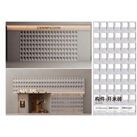 Panneau de briques décoratif à dix-huit grilles, panneau fermé B1, résistance au feu, isolation thermique, écologique, imperméable, 5 ans, hôtel