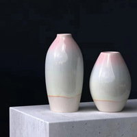 2022 nouveau design style simple vase décor fleur pour la décoration de la maison teinture réactive effet glaçage