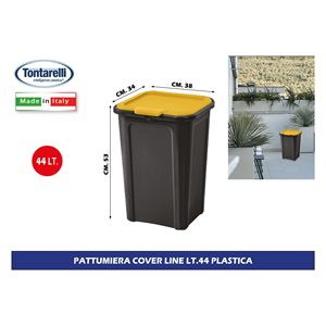 Bidone per Rifiuti con Coperchio in Plastica da 44L per una Gestione Efficace dei Rifiuti Domestici - Product Image 1
