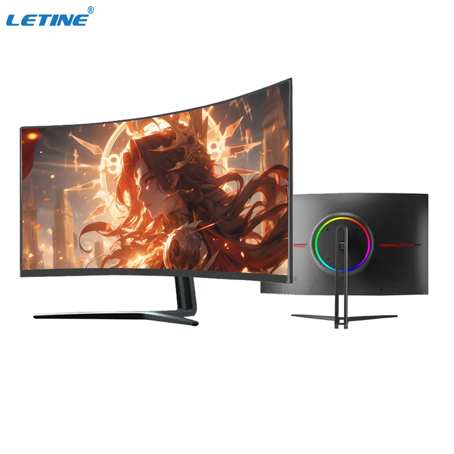 24 27 32 34 49 אינץ 'המשחקים צג 1080p 2k 4k מסך מעוקל צג 144hz רצועות PC הוביל lcd דק