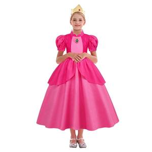 Disfraz de Princesa Melocotón para Fiesta de Halloween, Disfraz <span class=keywords><strong>con</strong></span> Accesorios, Corona y Pendientes, para Niña y Niño, para Disfraz, para Fiesta de Halloween, para el Día DE LA Mujer - Product Image 3