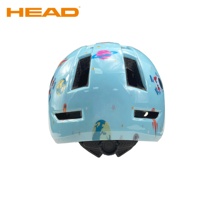 Casque de patinage bleu clair pour enfants, équipement de protection pour vélo d'équilibre et patins à roulettes en extérieur pour débutants