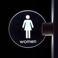 Panneau WC LED extérieur mural, boîte lumineuse pour lieux publics, hôtels, restaurants, métros, toilettes, signalisation lumineuse de guidage 4000