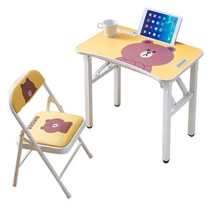 High Quality White School Desk and Chair Set Furniture Friendly <strong>Materials</strong> Portable Wooden <strong>Study</strong> Desk for Children - Product Image 6