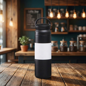 Gobelet isotherme de voyage en acier inoxydable de 500 ml avec couvercle, impression de logo personnalisé, conservation de la chaleur pendant 12 à 24 heures, portable pour le bureau et les voyages - Product Image 1