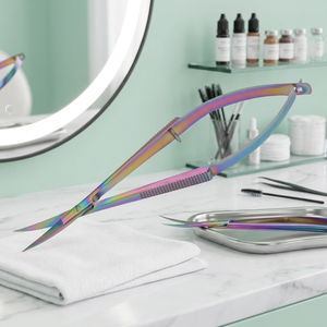 Recortador de Cejas Rainbow, Herramienta de Precisión con Punta Inclinada de Acero Inoxidable para Dar Forma a las Cejas - Product Image 1