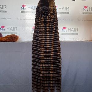 Peluca Transparente 99J, 180% de Densidad, Cabello Humano Largo, con Cabello de Bebé, Ondulado, Pre-Desplumado - Product Image 5