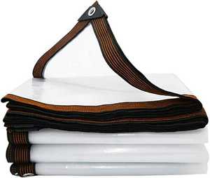 Bâche PVC transparente tissée sur mesure, anti-boulochage, imperméable, écologique, pour <span class=keywords><strong>pergola</strong></span> extérieure, protection contre la pluie, auvent de véranda, balcon, filles - Product Image 2