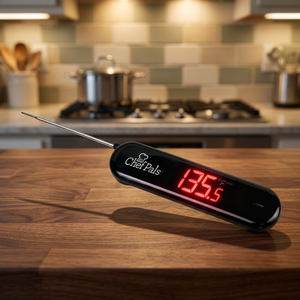 Termómetro digital de cocina con pantalla LCD grande, funciona con pilas, con cable, para medir la temperatura de la comida - Product Image 3