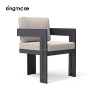 Tables et chaises durables en aluminium pour l'extérieur, 6 places, mobilier de jardin moderne pour terrasse, ensemble de salle à manger d'extérieur