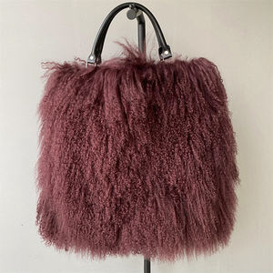 All'ingrosso <span class=keywords><strong>donna</strong></span> inverno <span class=keywords><strong>moda</strong></span> Custom Designer capelli lunghi naturale vera pelliccia mongolia borse per le donne - Product Image 3