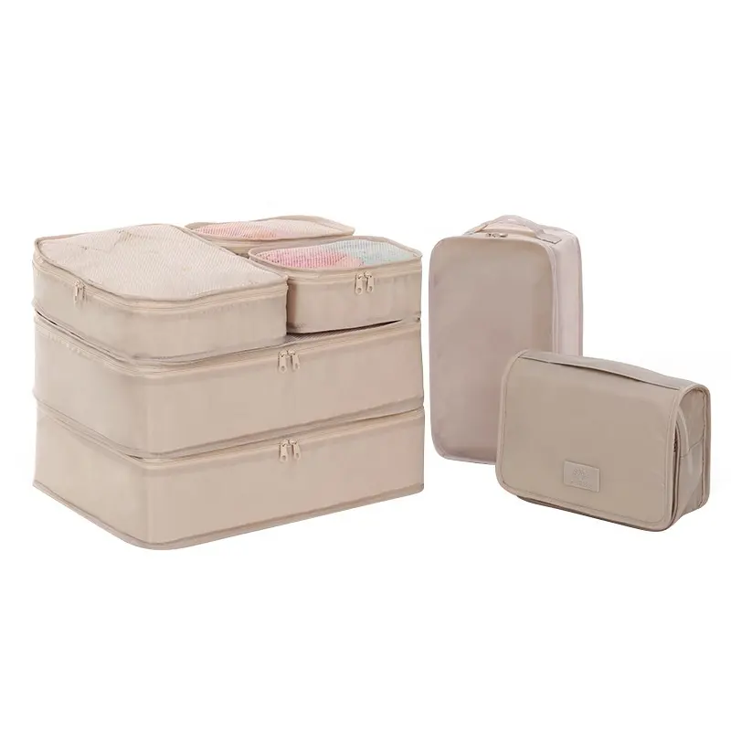 7pcs Set Travel Organizer Storage Bags Suitcase Packing Cubes Luggage Organizer for Clothes Shoe Toiletries Storage