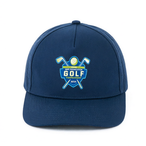 Casquette de golf Navy Performance avec logo personnalisé, résistante à l'eau, visière incurvée, casquettes de baseball - Product Image 1