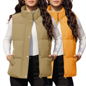 Chaleco de invierno acolchado de poliéster impermeable para hombre, venta al por mayor de fábrica, con capucha extraíble y cremallera, sin mangas - Product Image 1