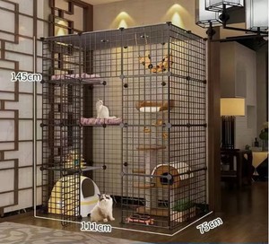 Jaula para Gatos Extra Grande, Espacio Libre, Casa para Gatos de Interior, Villa de Lujo para Gatos de Varios Pisos - Product Image 3