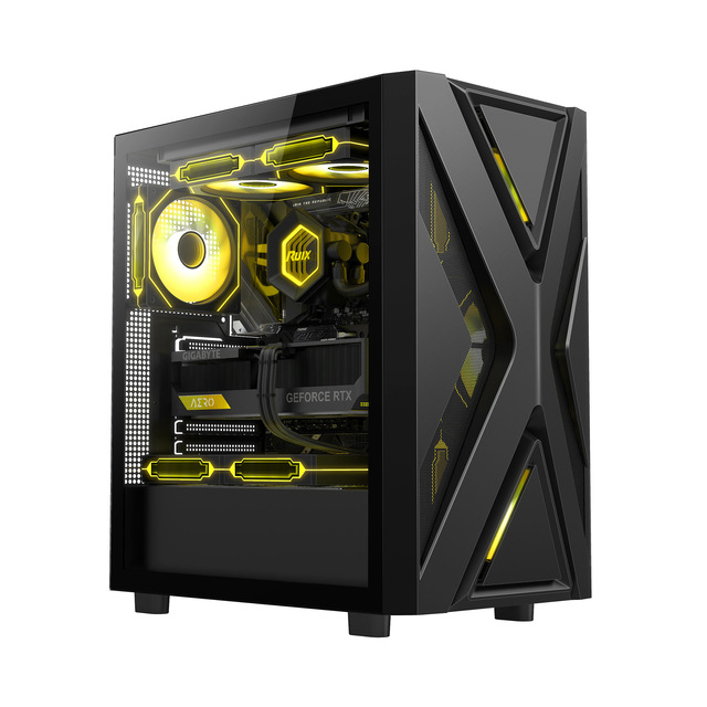 D400 ATX Desktop Gaming PC Case with Toughened Glass and USB3.0 Water-Cooled Water-Resistant Stylish Tower