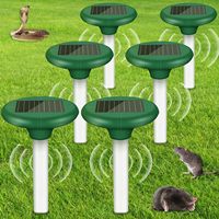 Piquet de dissuasion pour animaux à impulsions sonores vibrantes, en ABS écologique, pour utilisation en extérieur, jardin, ferme, taupes, gophers, campagnols, souris