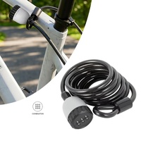 Candado de Bicicleta de Alta Seguridad Antirrobo con Cable Negro, Candado de Cadena con Combinación de 3 Dígitos para Bicicleta, Scooter, Motocicleta