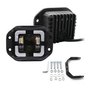 4 pouces 60w Led phare Offroad Daytime Running Light <span class=keywords><strong>Combo</strong></span> Beam moto lumière halo anneau diable yeux lumière antibrouillard pour e-bike - Product Image 3