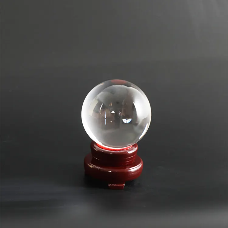 Hot selling novelty gift crystal ball holder art decoration Clear Photography Transparent Glass K9 Crystal Ball