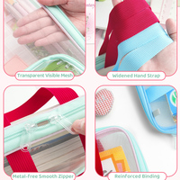 Sac de rangement multifonctionnel en nylon avec fermeture éclair, personnalisé en usine, vente en gros, pour l'organisation des fournitures scolaires et de bureau